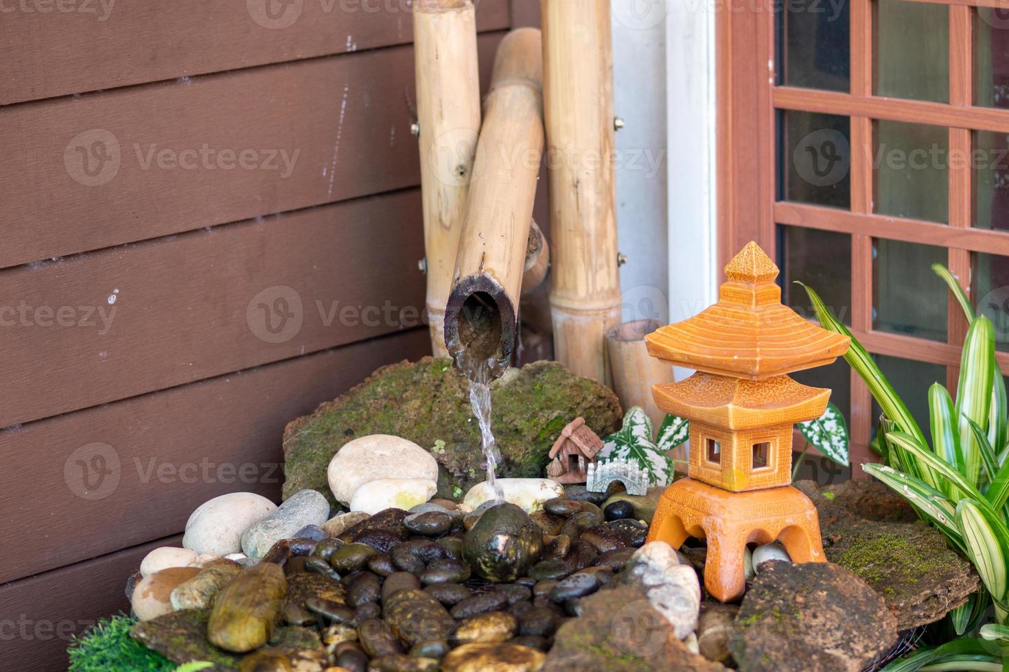 Stone and water at Utaradit, Thailand. photo