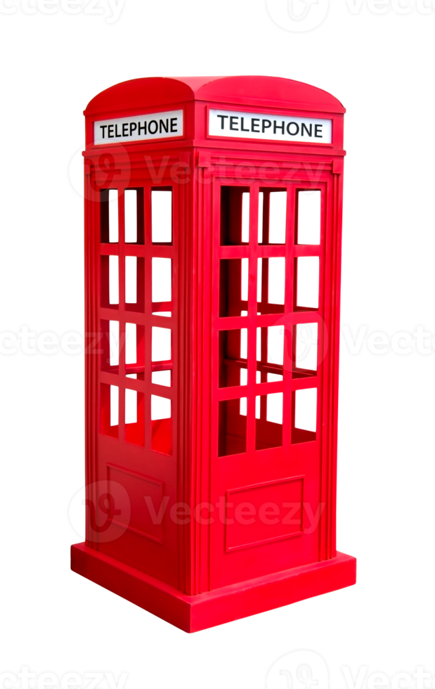 red callbox, telephone booth, phone booth  isolated png