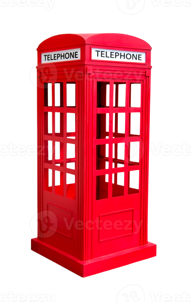 rood telefooncel, telefoon kraam, telefoon stand geïsoleerd png