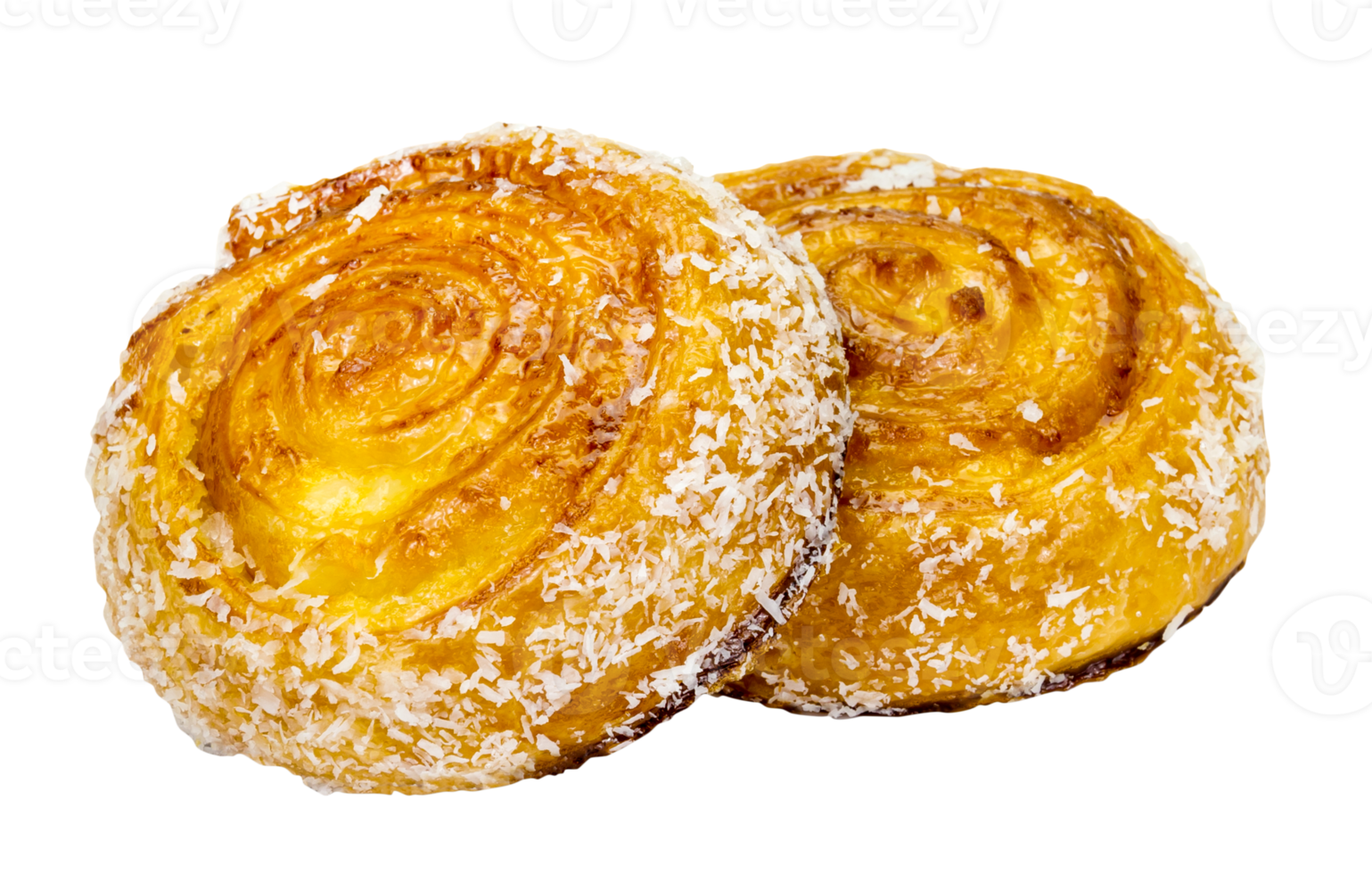 cannelle Rouleaux avec noix de coco isolé png