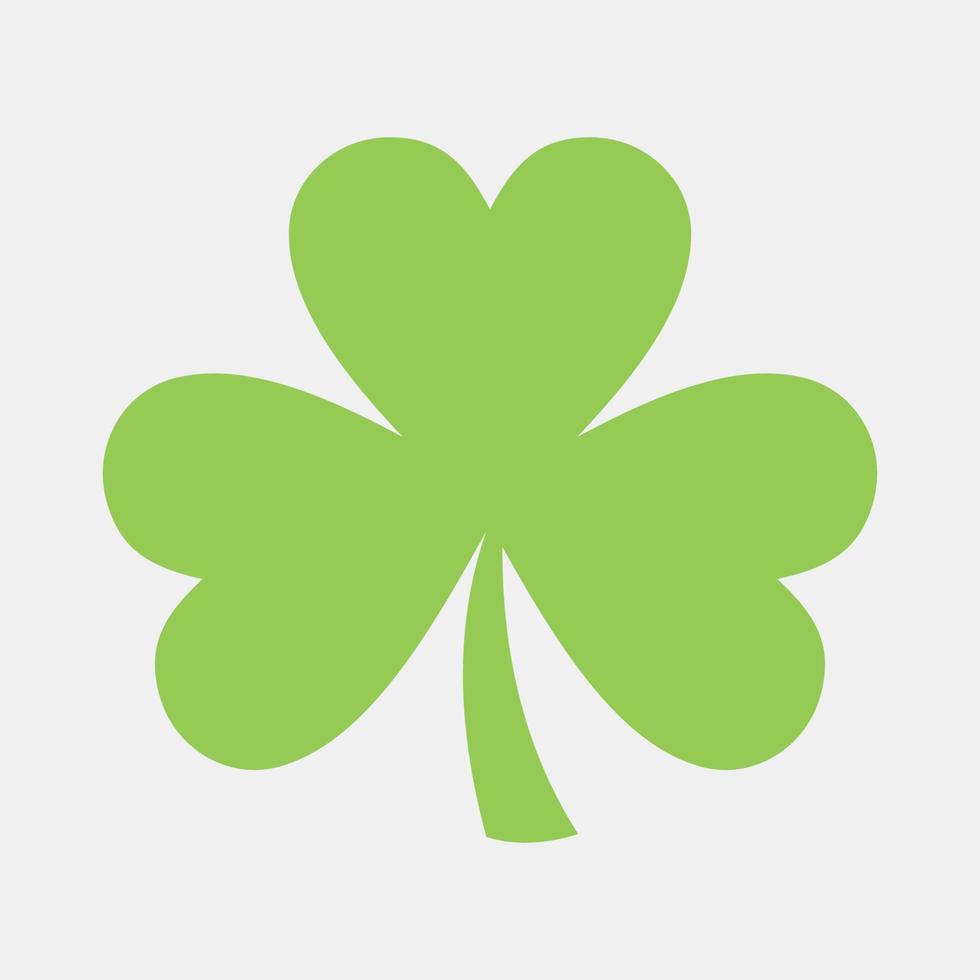 Icon three leaf clover. St. Patrick's Day celebration elements. Icons in flat style. Good for prints, posters, logo, party decoration, greeting card, etc. vector