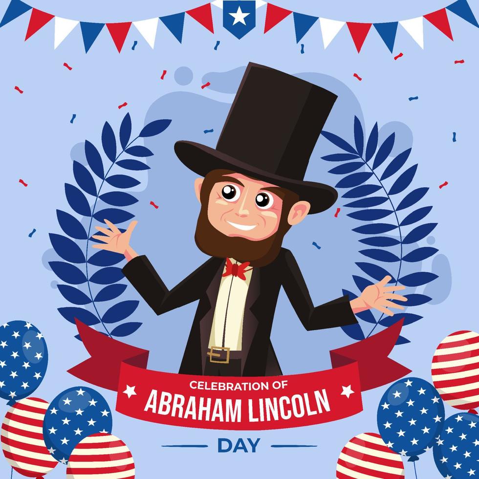 Celebration Of Abraham Lincoln Day vector