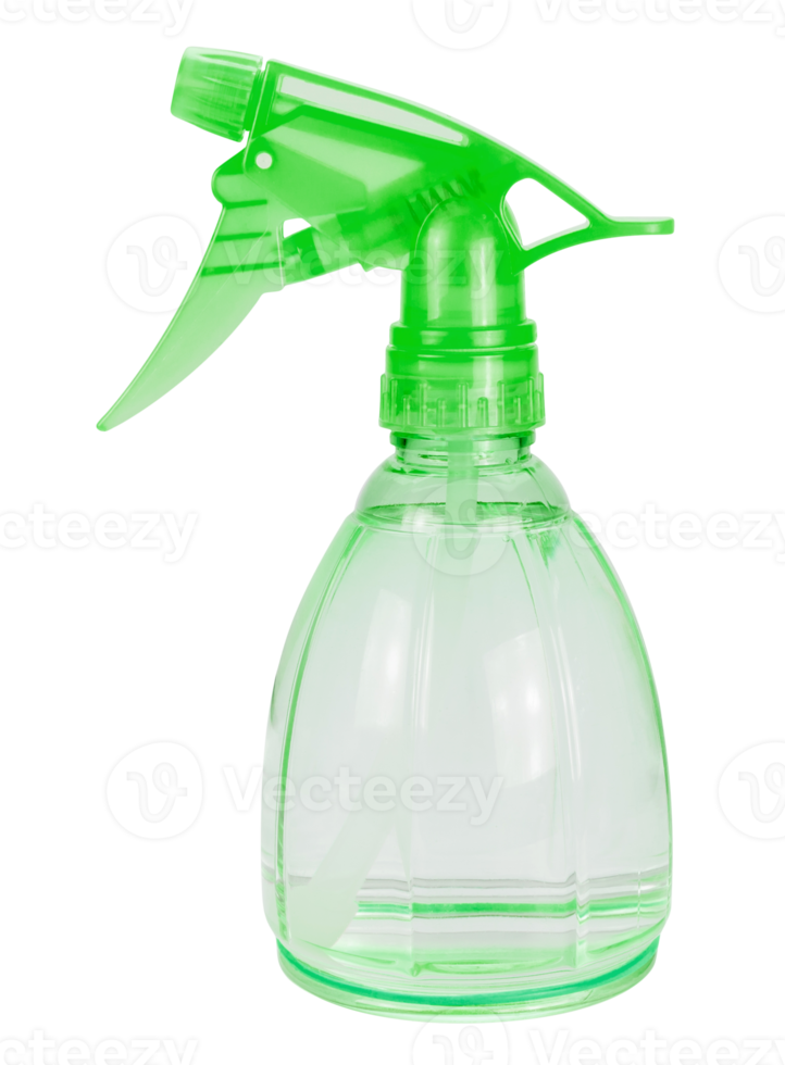 green plastic spray bottle isolated png