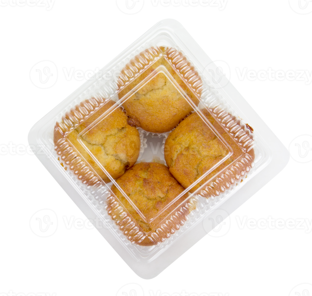 Paket von Banane Tasse Kuchen isoliert png