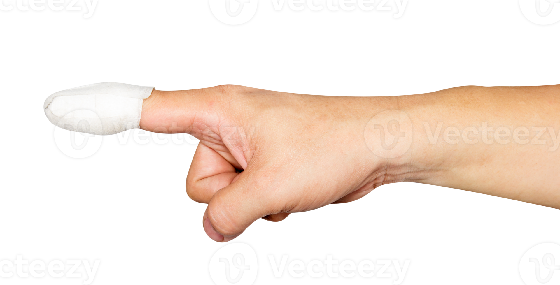Forefinger with  bandage isolated png