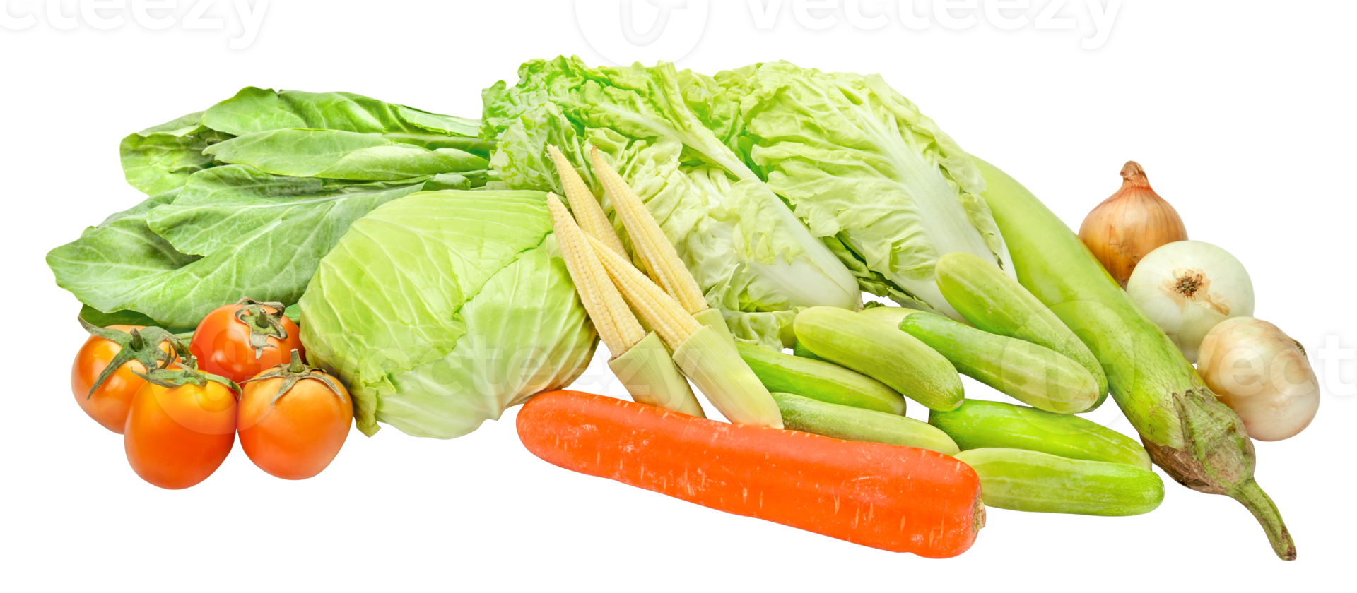 olika färsk grönsaker isolerat png