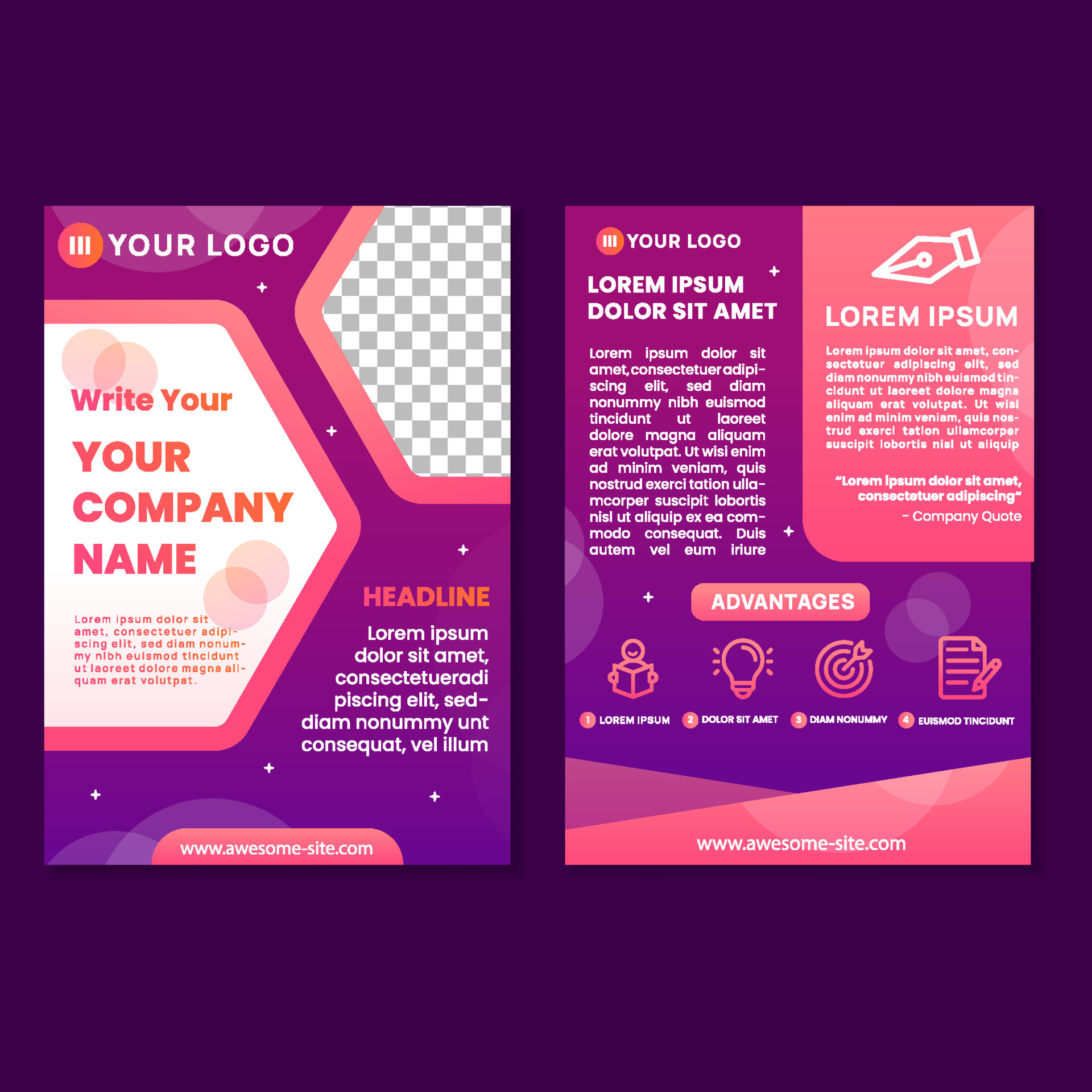 Company Profile Creative Template 20482284 Vector Art at Vecteezy