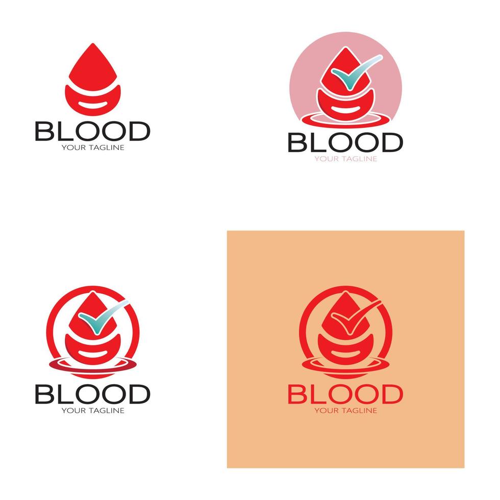 plantilla de diseño de icono de logotipo de donación de sangre de atención médica vector