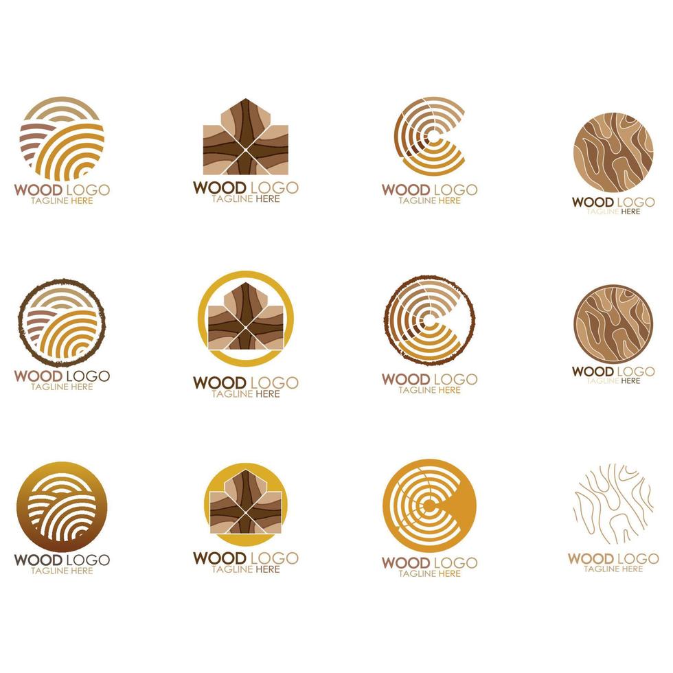 Wood Log Logo Vector Art, Icons, and Graphics for Free Download