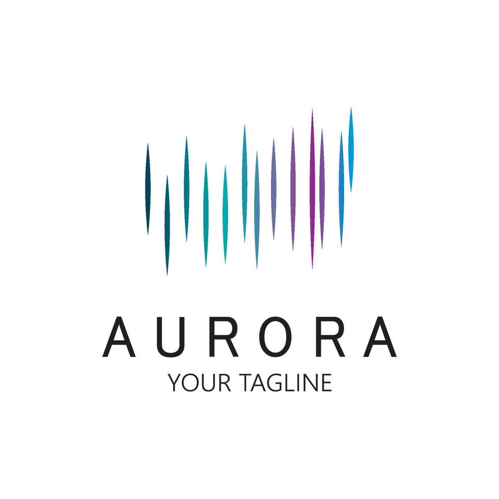 aurora logo design icon illustration vector template