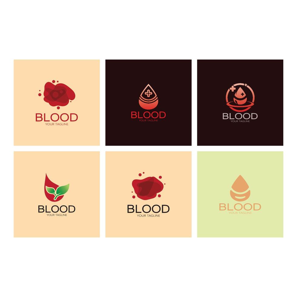 plantilla de diseño de icono de logotipo de donación de sangre de atención médica vector