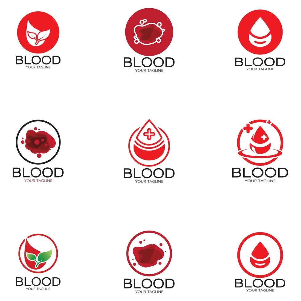 plantilla de diseño de icono de logotipo de donación de sangre de atención médica vector