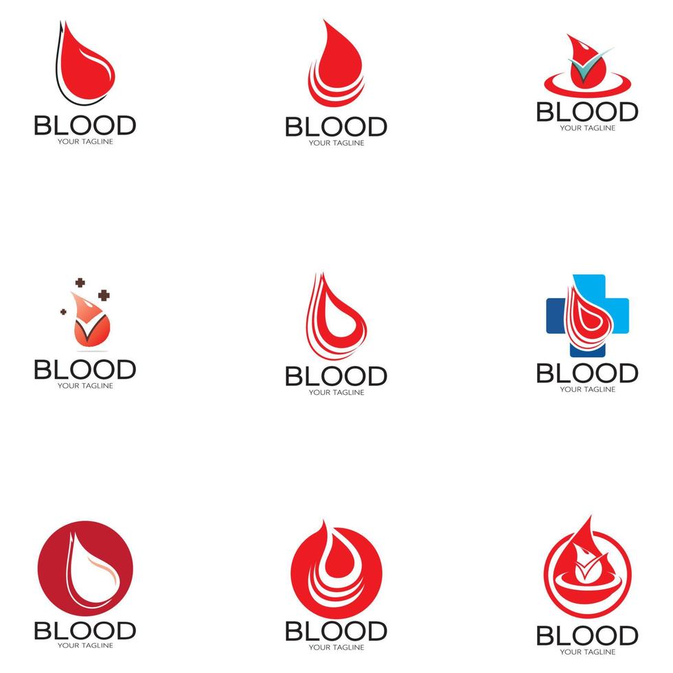 Health care Blood donation logo icon design template vector