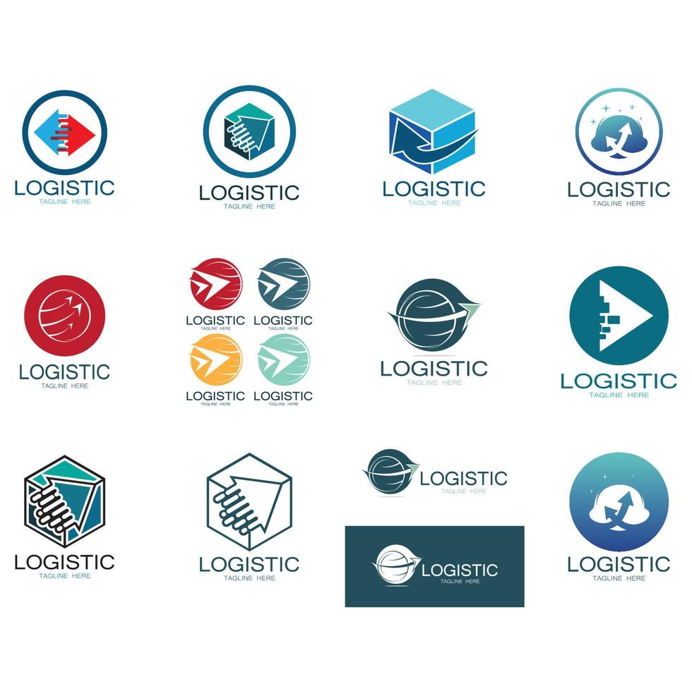 logistics logo icon illustration vector design  distribution symbol  delivery of goods  economy  finance