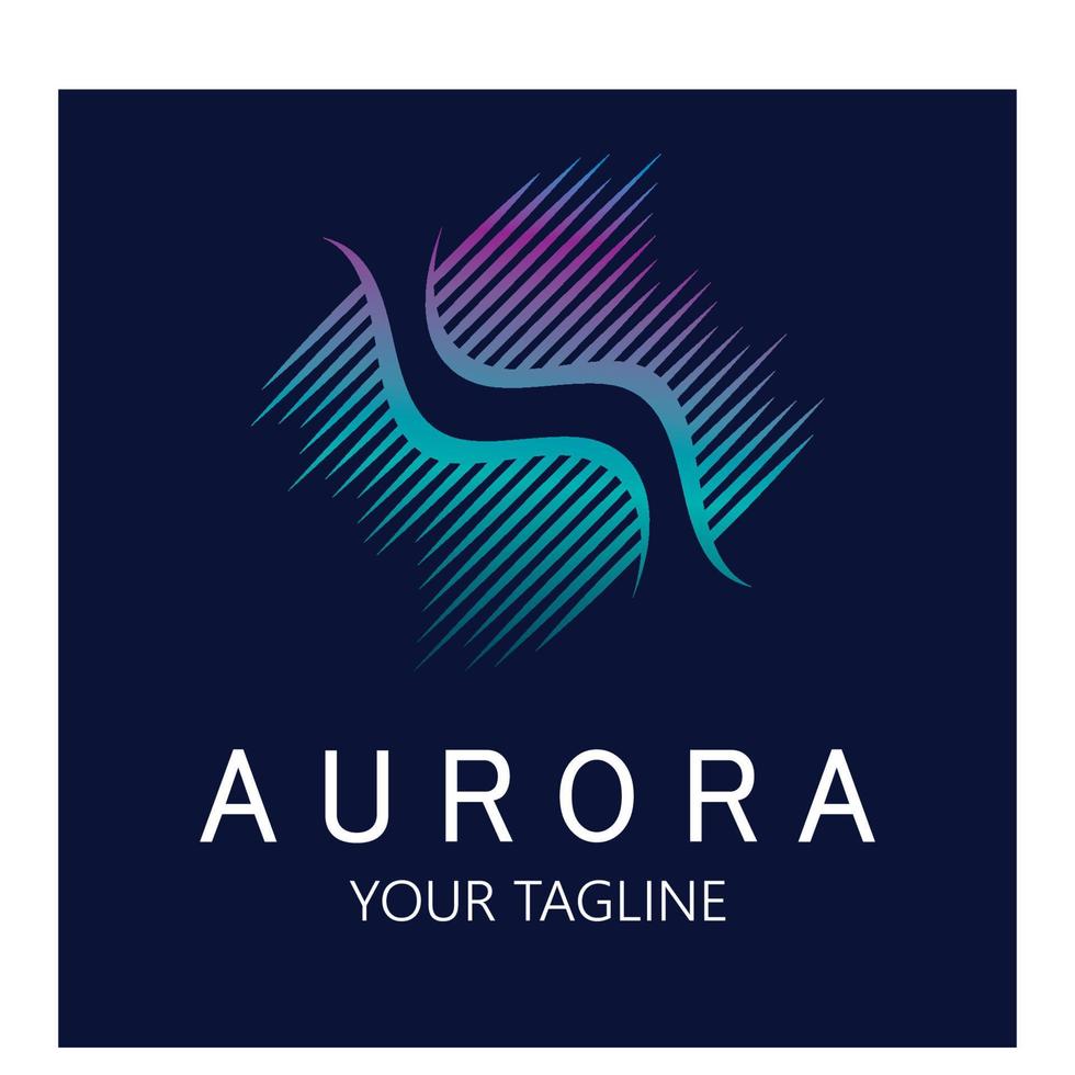 aurora logo design icon illustration vector template