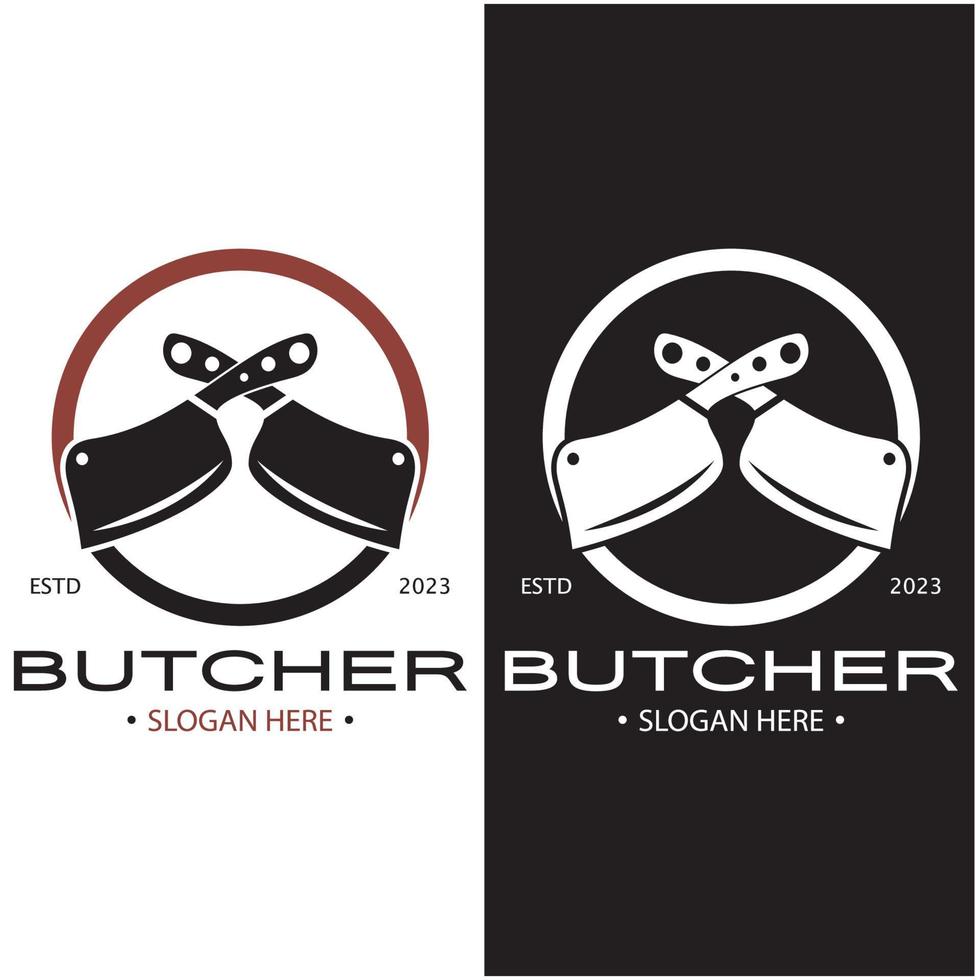 butcher knife vintage logo illustration,chef knife logo template,for business,badges,restaurants,abattoirs,butcher shops,cafes,brands,and knife shops.With modern simple minimalist vector concept.