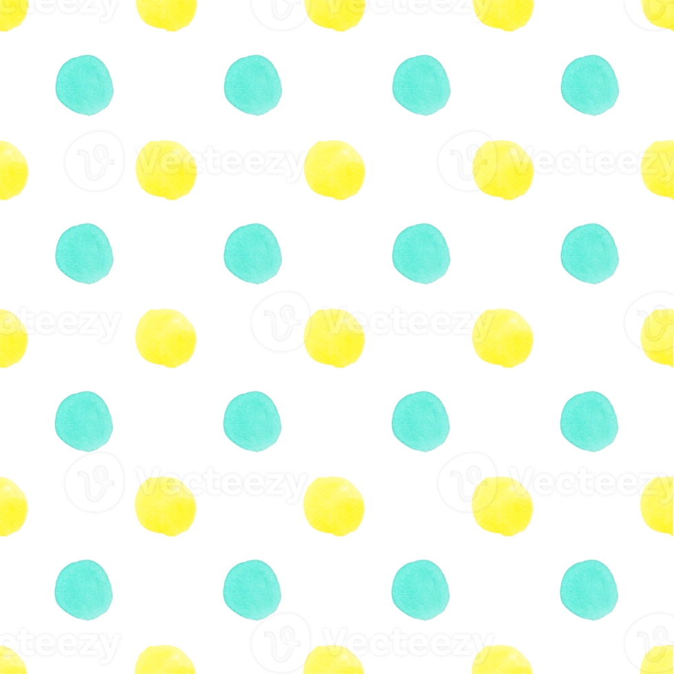 Mint and Yellow Polka dot seamless background png