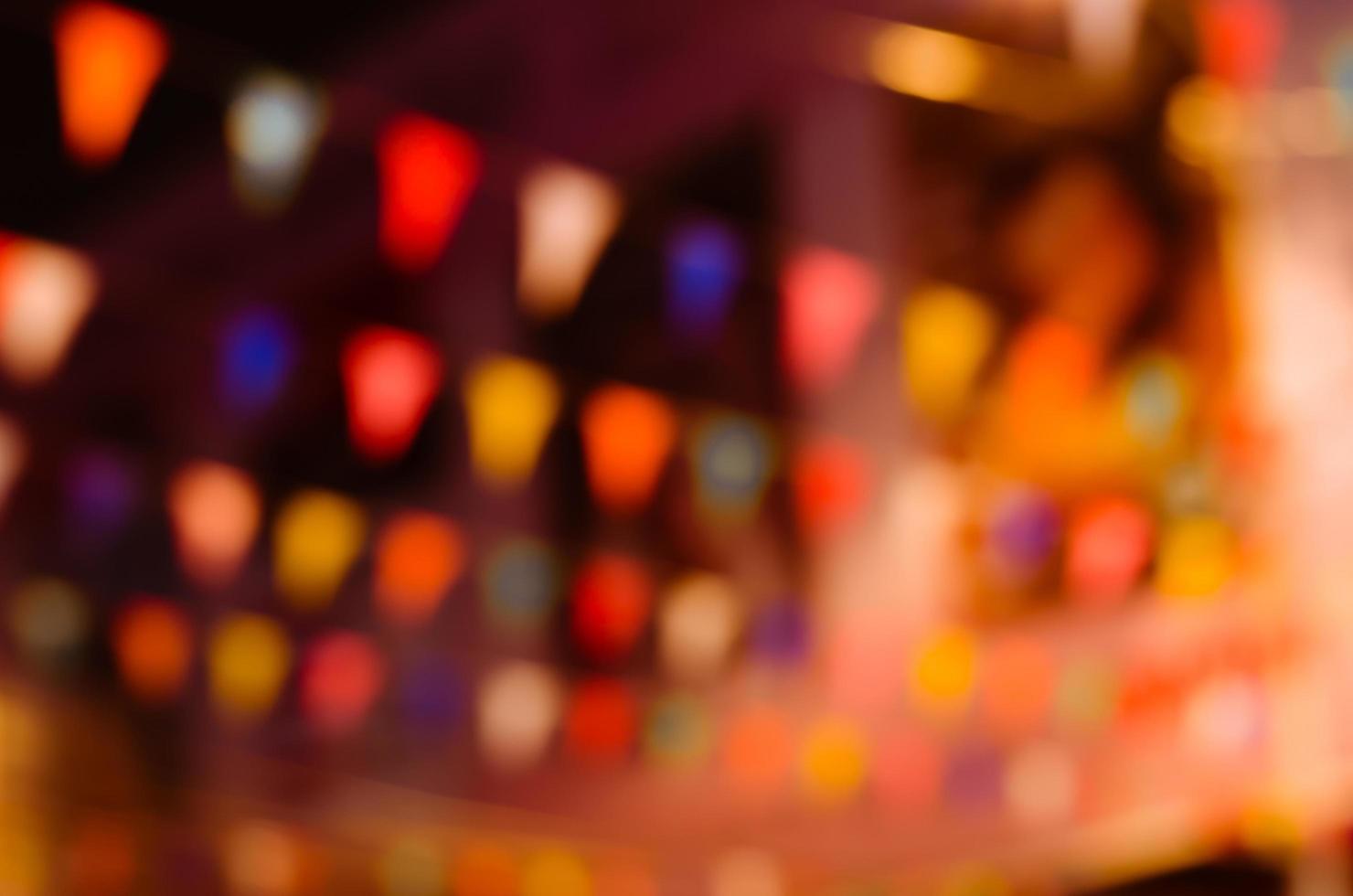 Bokeh of Fastival Flags in Blurred Background photo