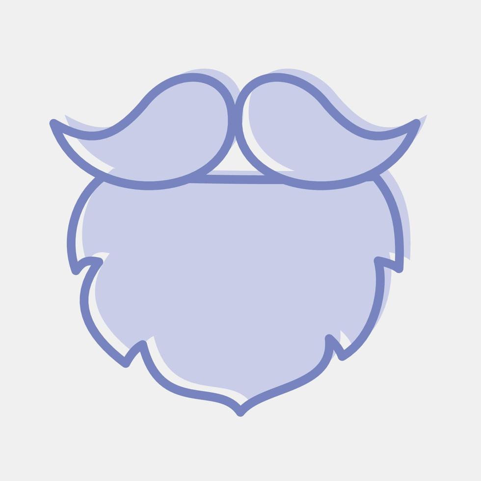 icono barba y Bigote. S t. patrick's día celebracion elementos. íconos en dos tono estilo. bueno para huellas dactilares, carteles, logo, fiesta decoración, saludo tarjeta, etc. vector