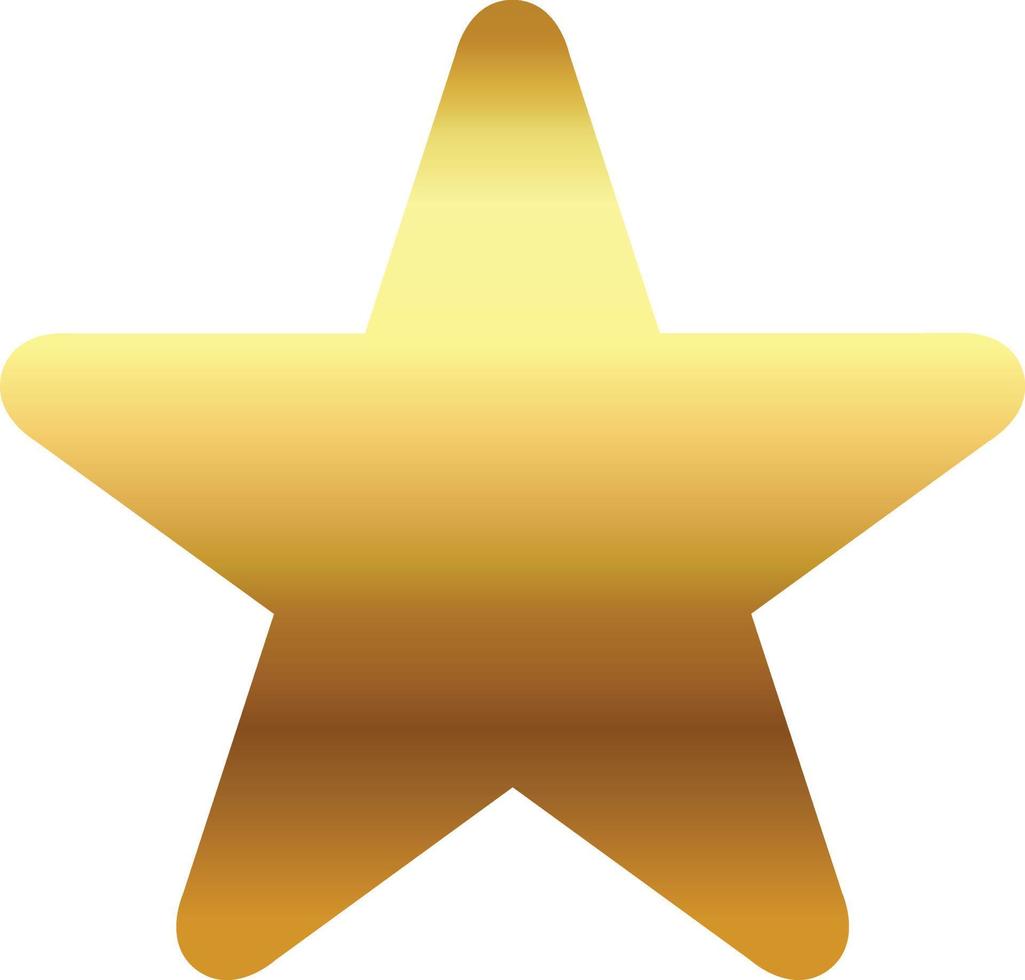 gold star with on transprent background vector