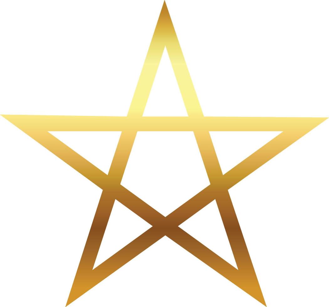 gold star with on transprent background vector