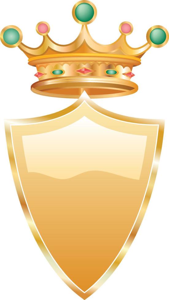 shields with ornaments in editable eps vector