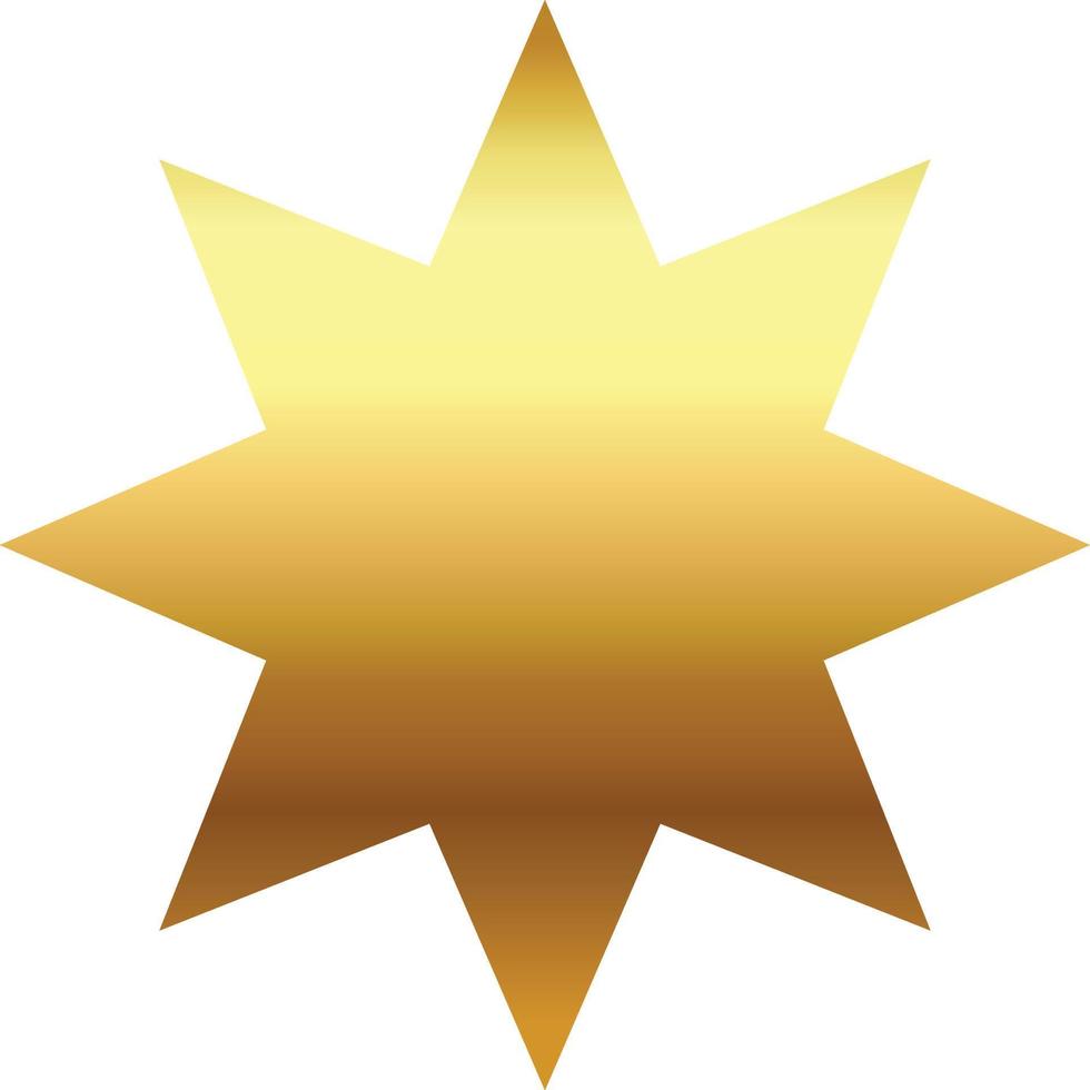 oro estrella con en transparente antecedentes vector