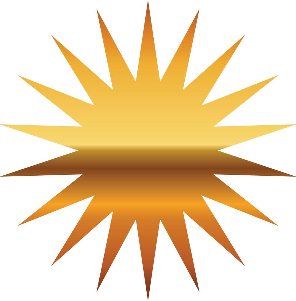 gold star with on transprent background vector