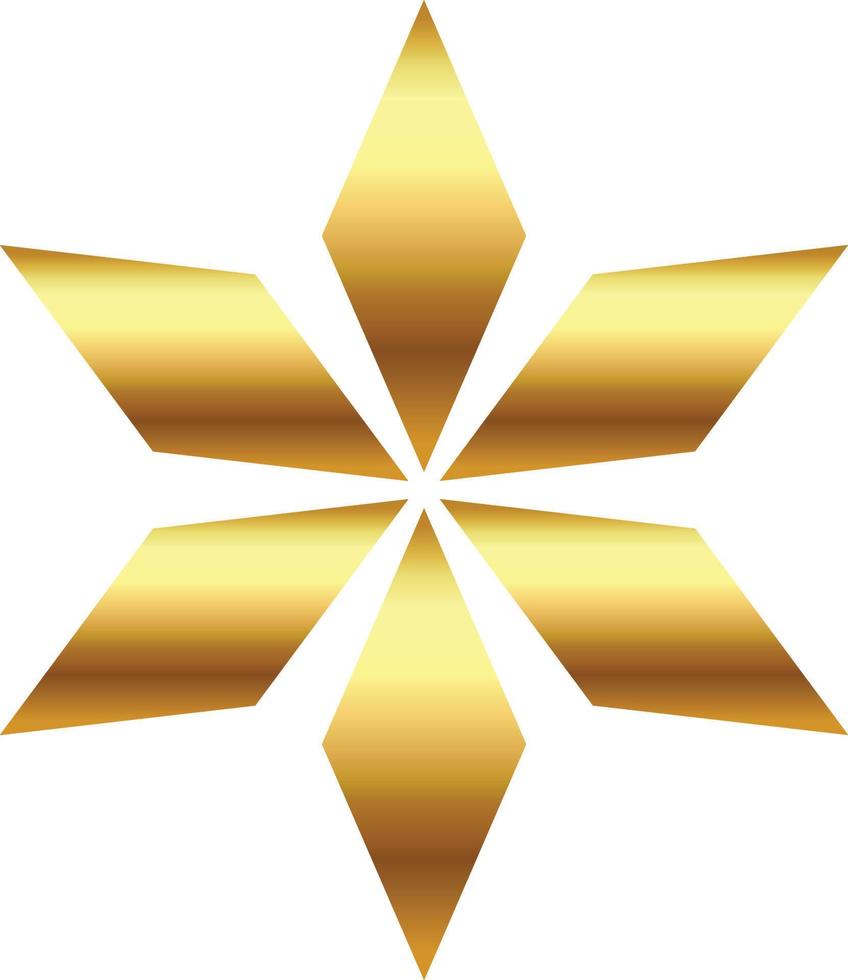 gold star with on transprent background vector