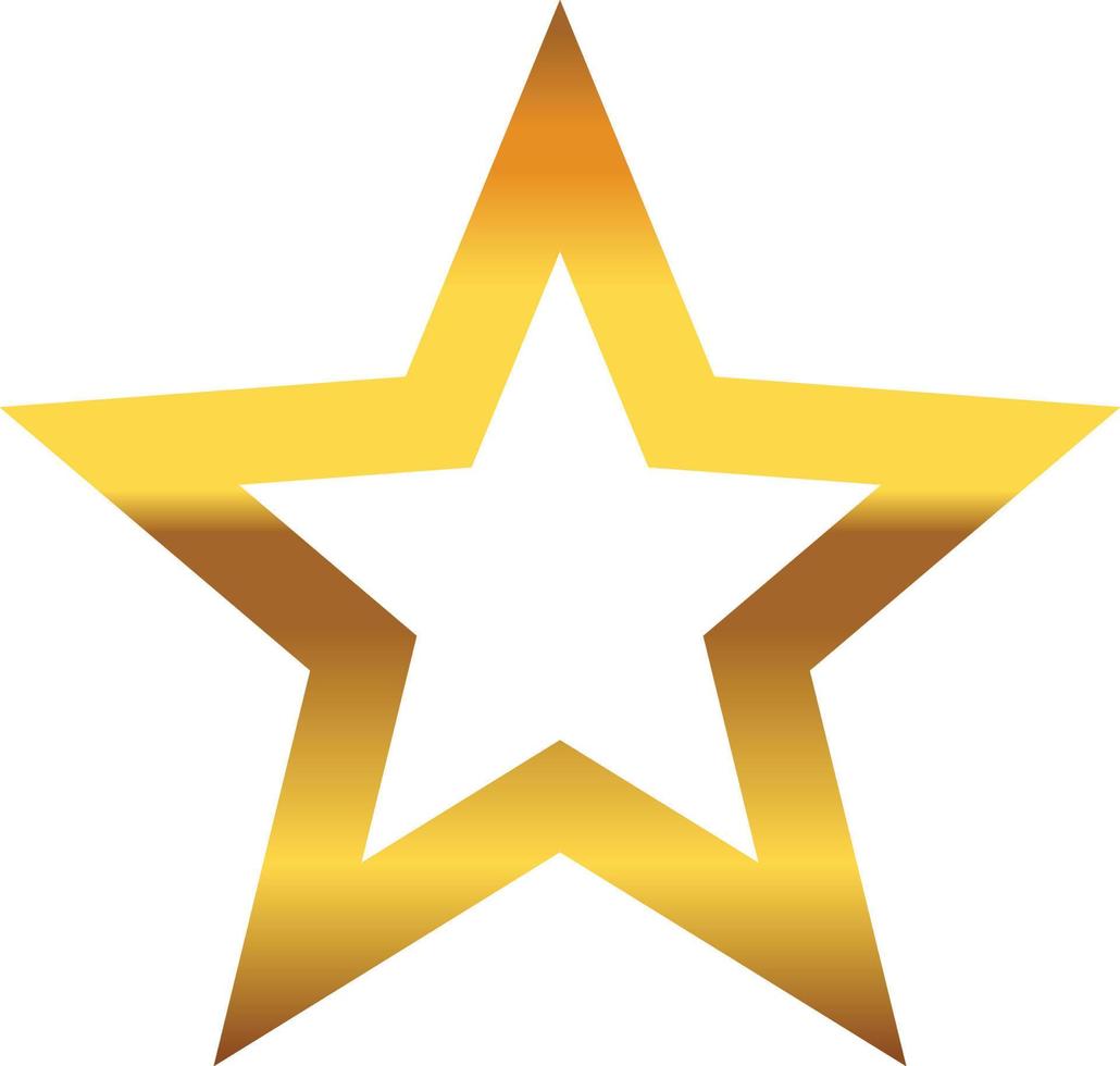 gold star with on transprent background vector