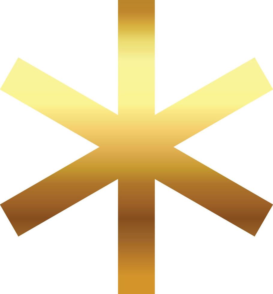 gold star with on transprent background vector