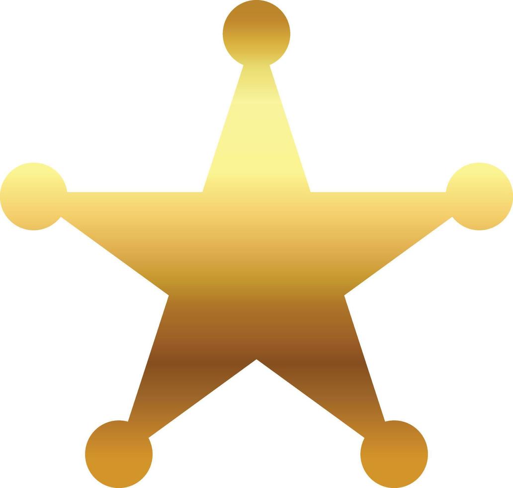 gold star with on transprent background vector
