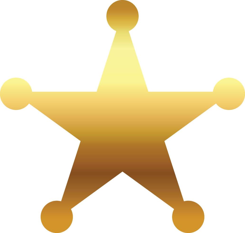 gold star with on transprent background vector