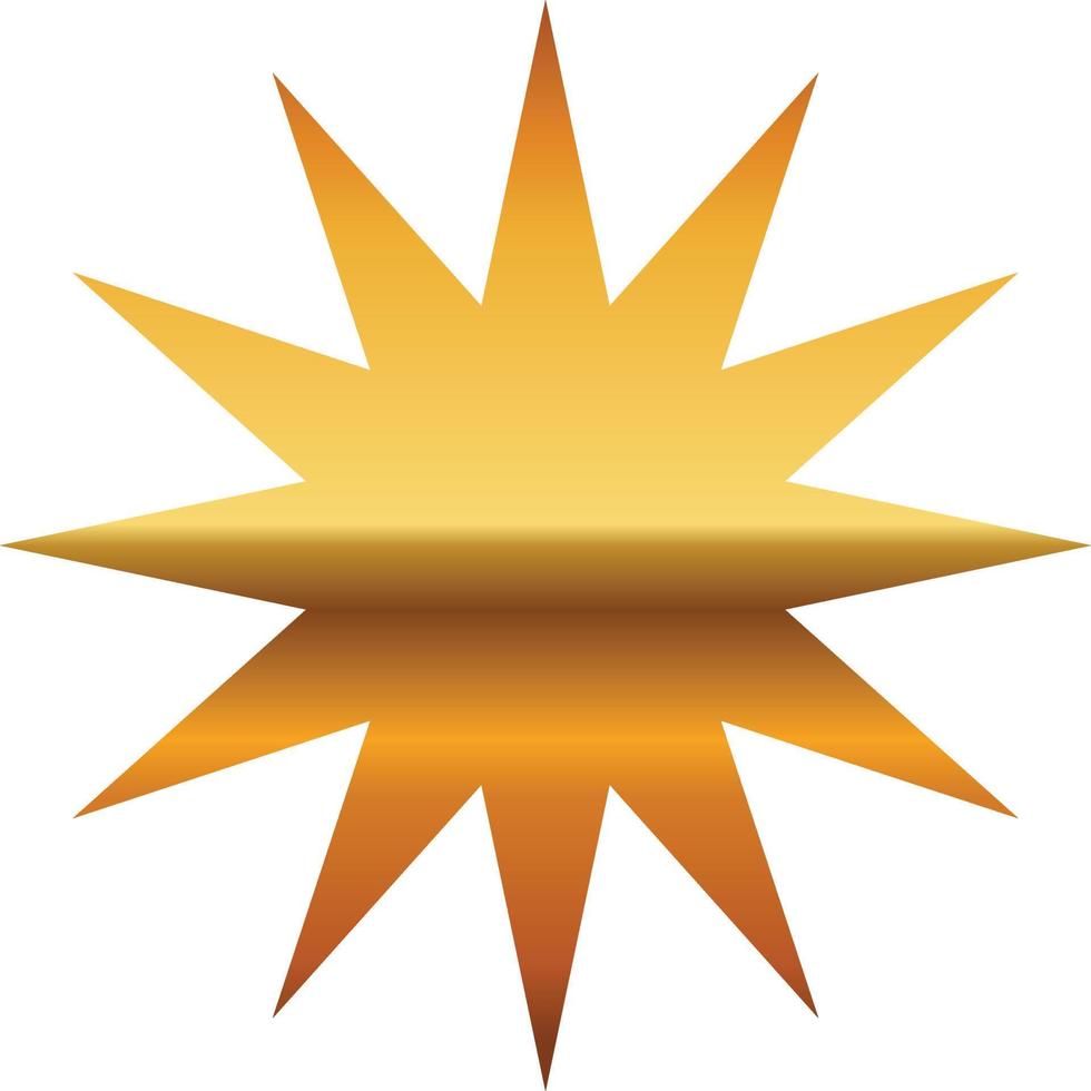gold star with on transprent background vector