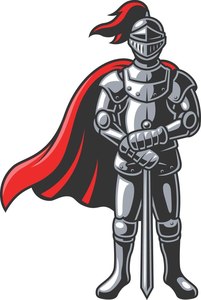 knight in armor in eps vector