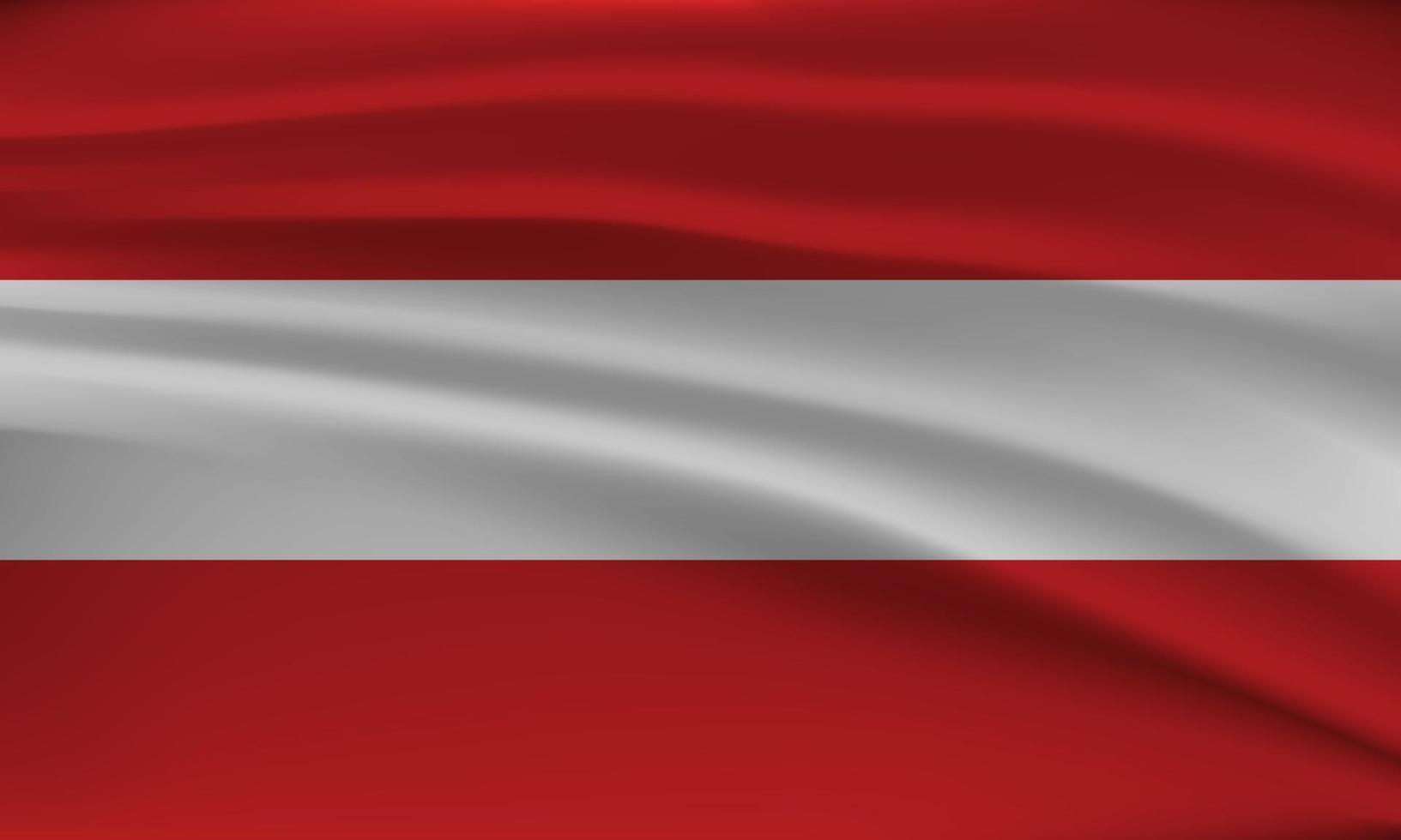 bandera de Austria, con un ondulado efecto debido a el viento. vector