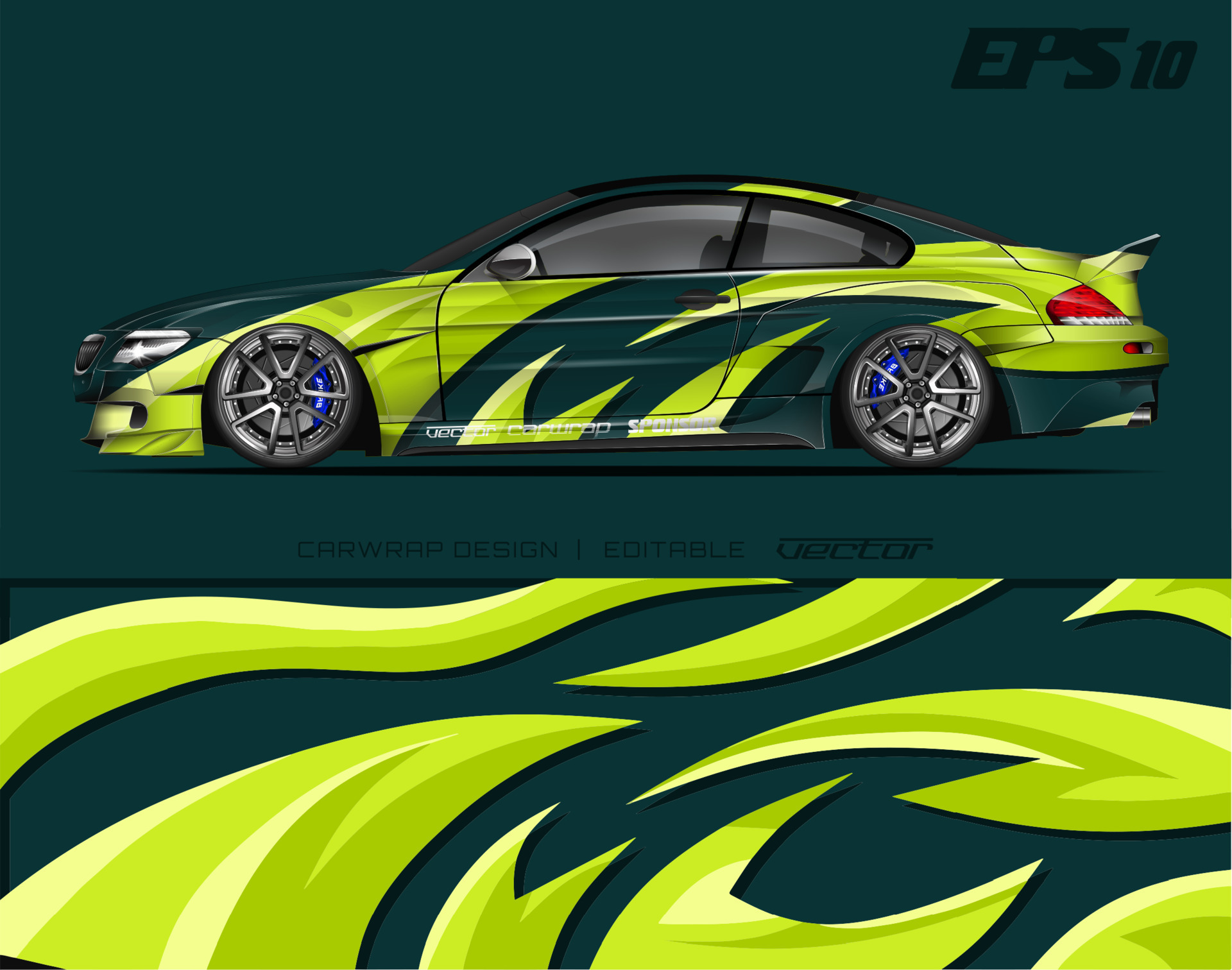 Car wrapping design with abstract texture.racing background designs for