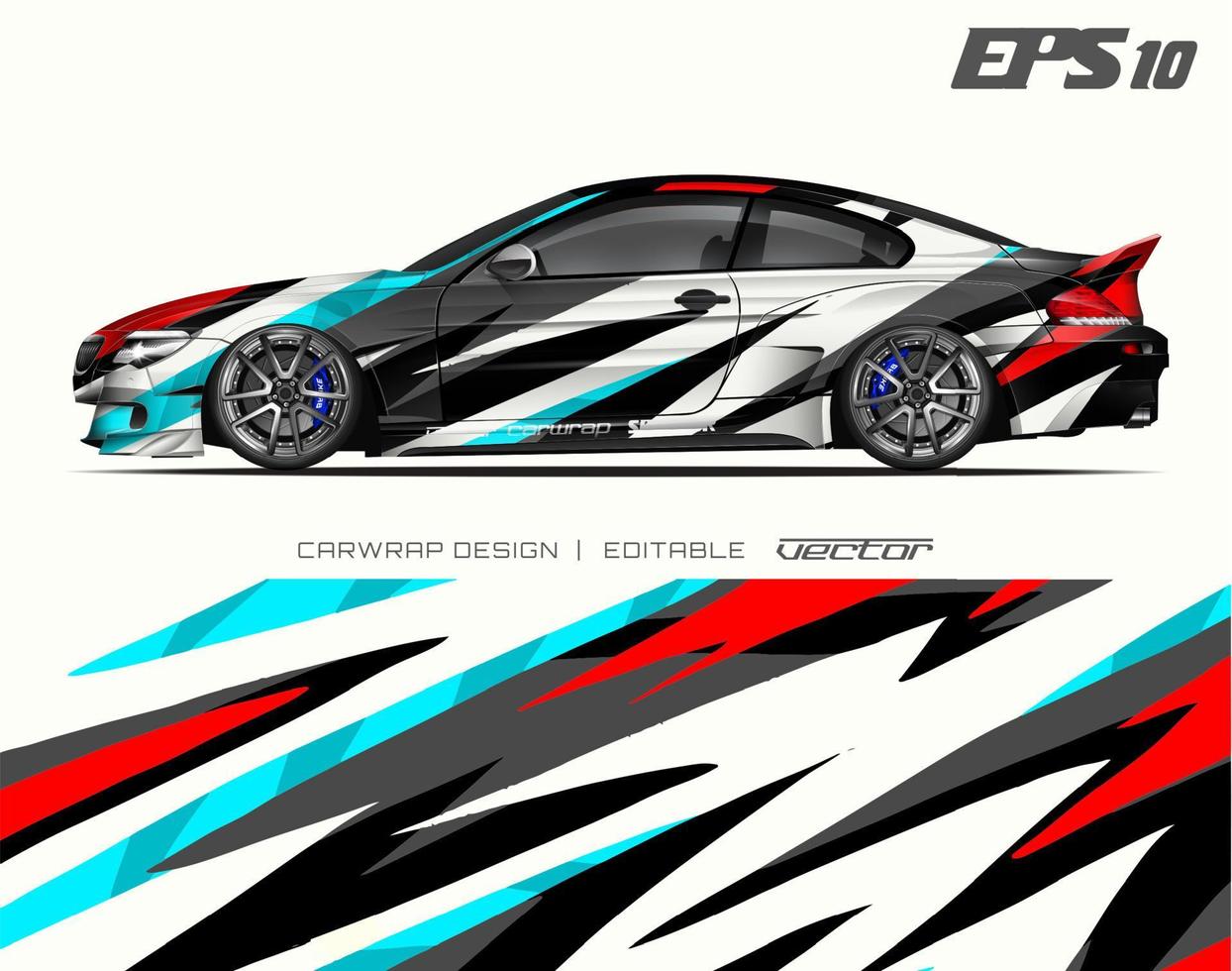 Car wrapping design with abstract texture.racing background designs for race car, adventure vehicle. vector