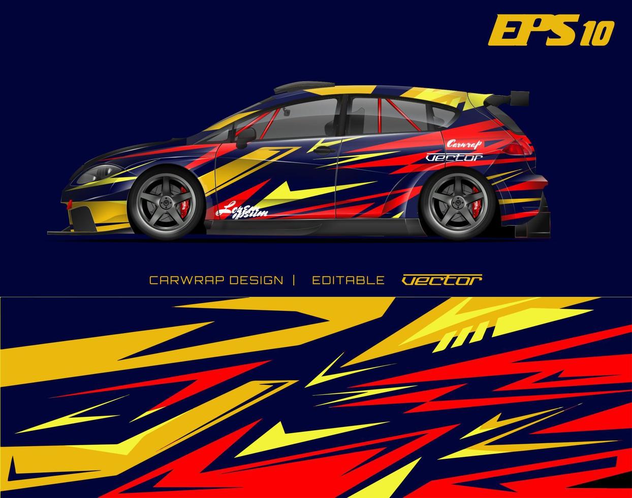 Car wrapping design with abstract texture.racing background designs for race car, adventure vehicle. vector