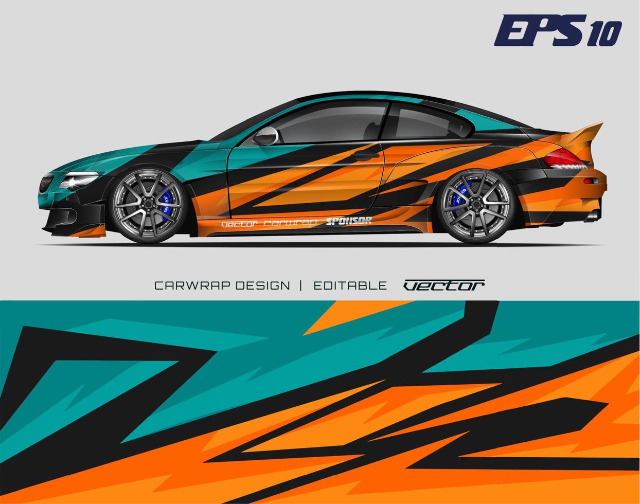 Car wrapping design with abstract texture.racing background designs for race car, adventure vehicle. vector