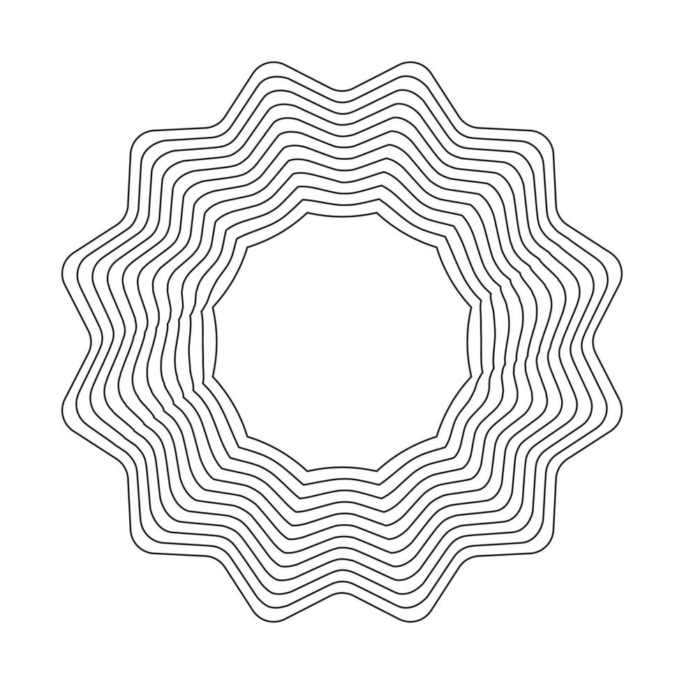 Geometric Fractal Abstract Shape vector