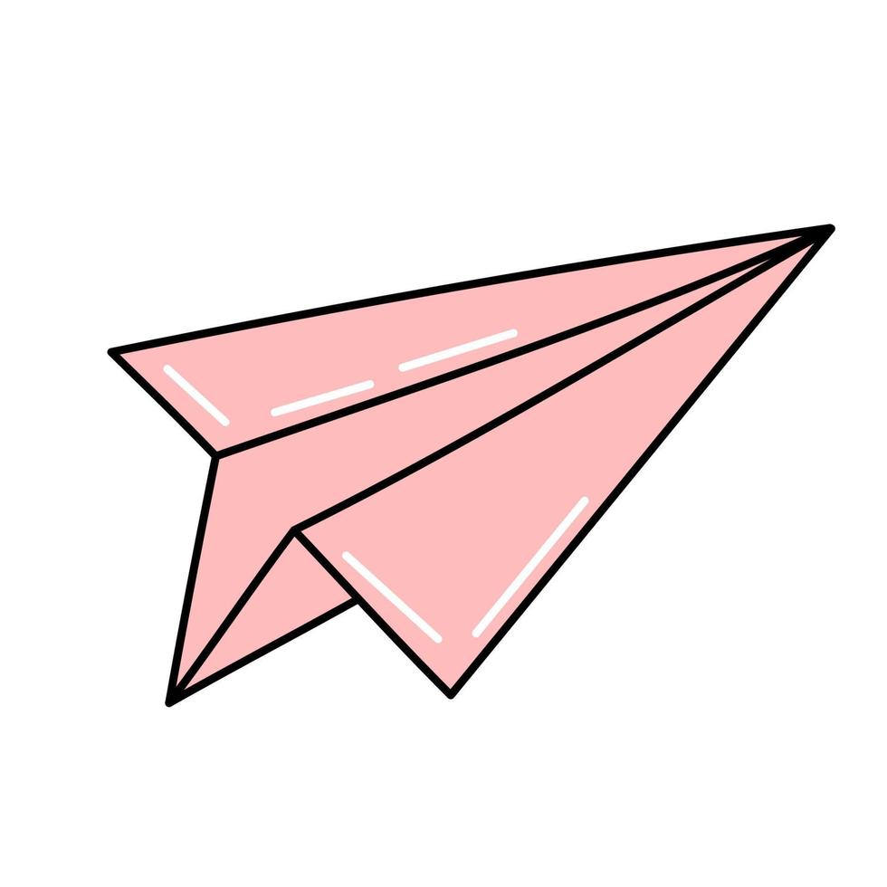 Vector Hand Drawn Paper Plane