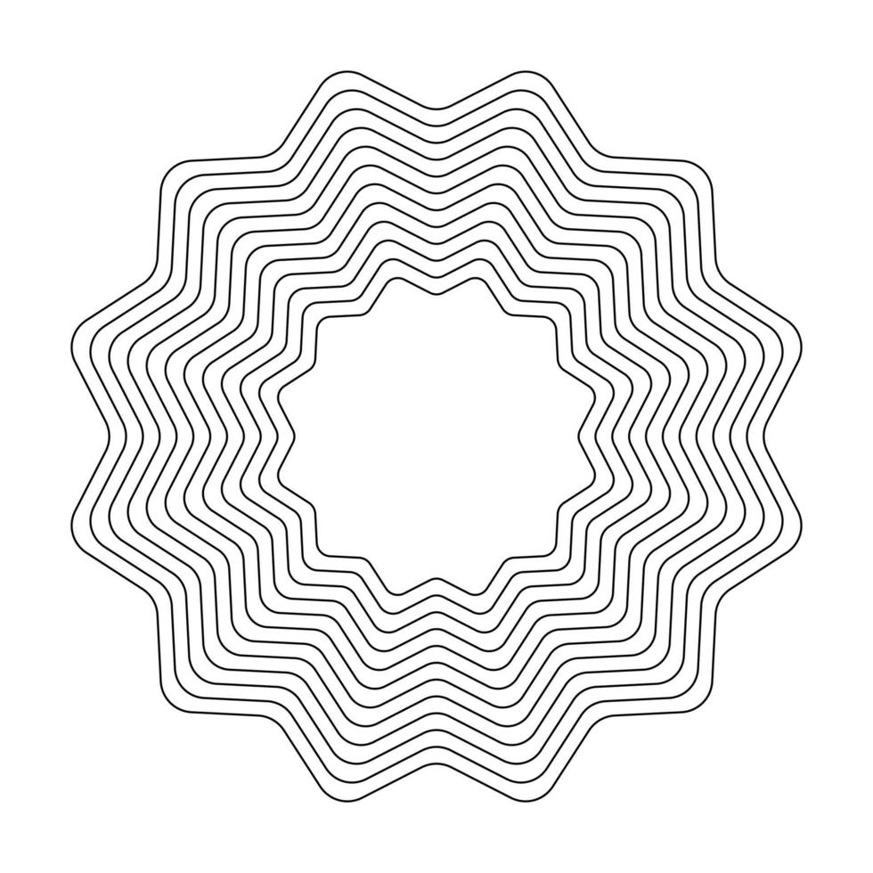 Geometric Fractal Abstract Shape vector