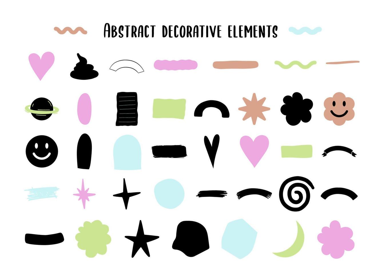 vector resumen conjunto de decorativo elementos. artículos para navegación y diseño