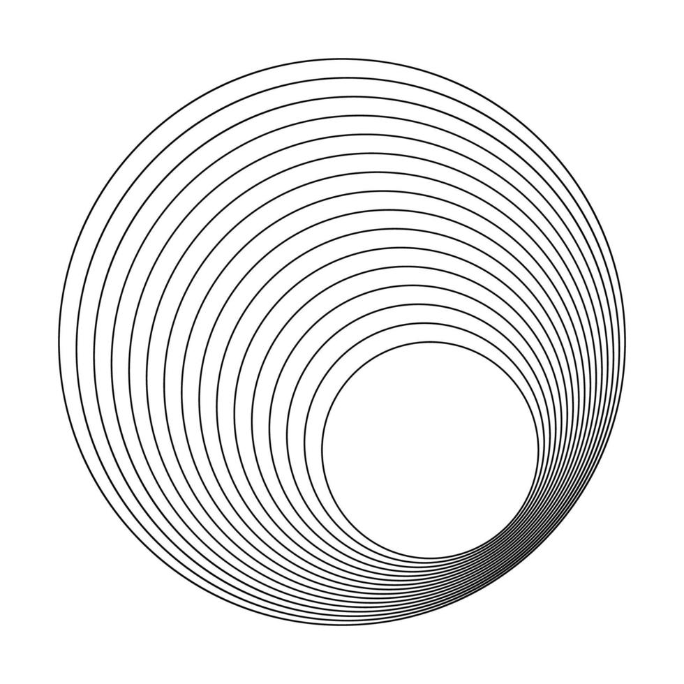Geometric Fractal Circles vector