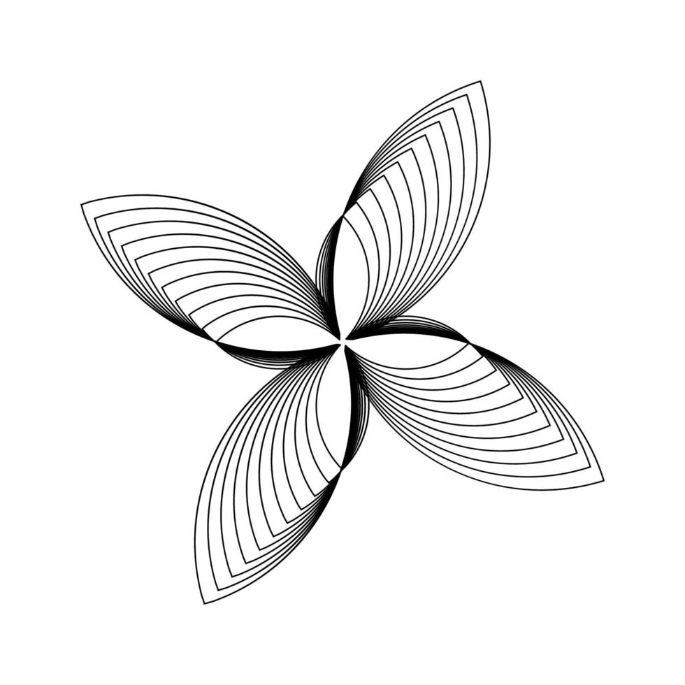 Geometric Fractal Flower Shape vector