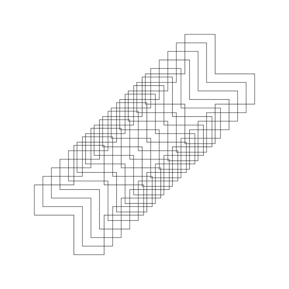 Geometric Fractal Abstract Shape vector