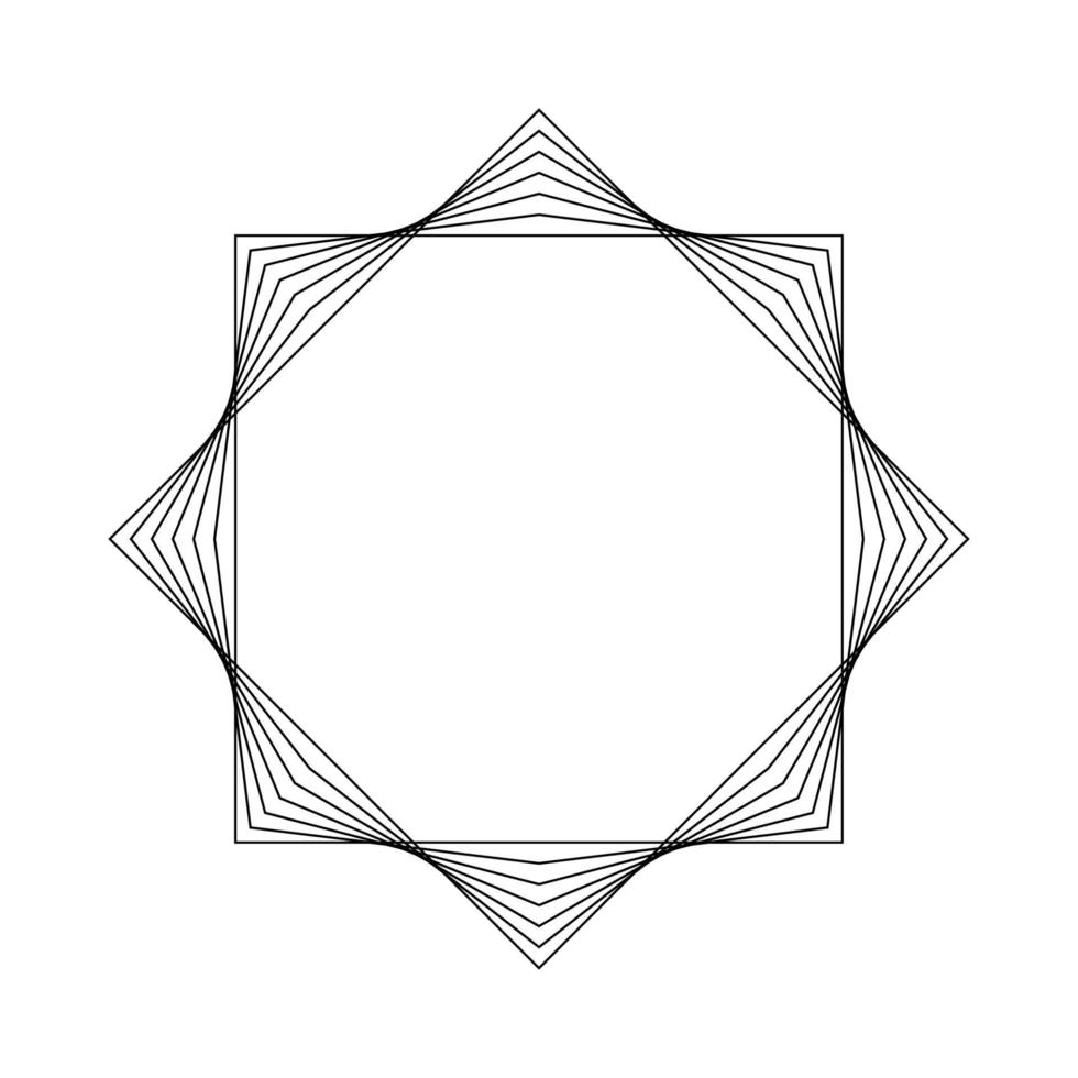 Geometric Fractal Octagon vector