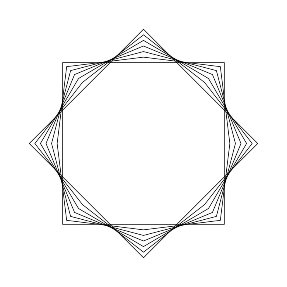 Geometric Fractal Octagon vector