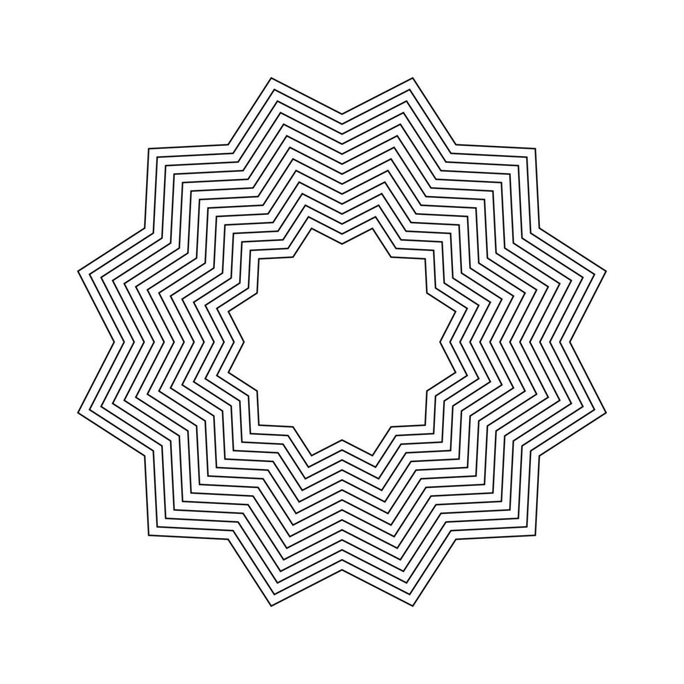 Geometric Fractal Abstract Shape vector